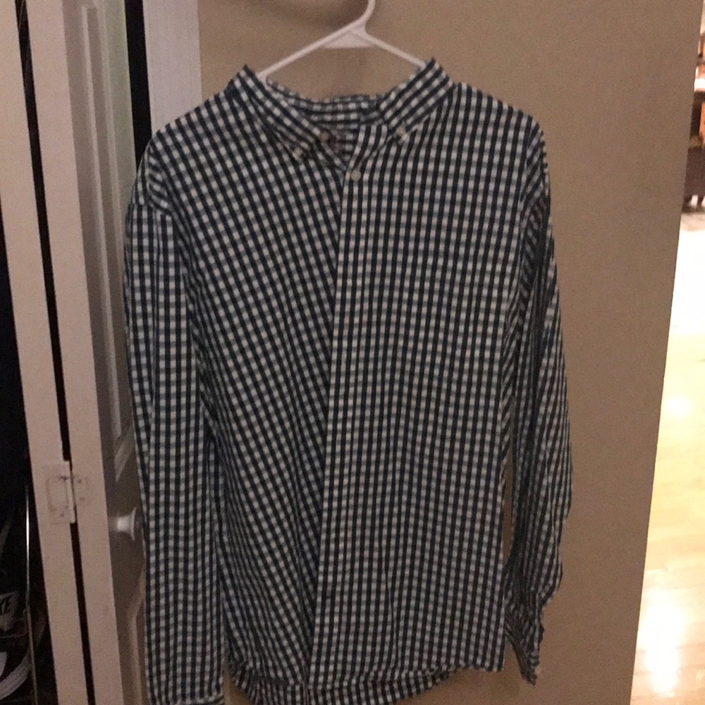 Green Button Down